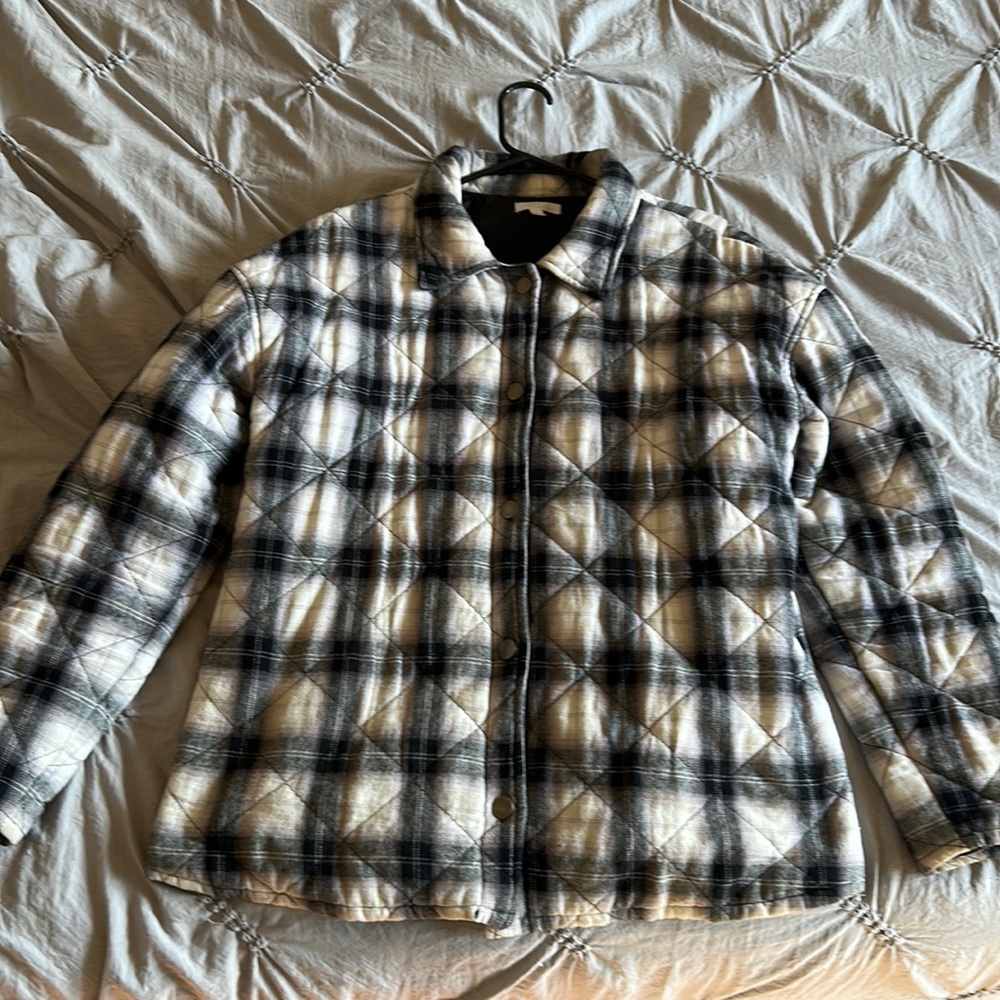 Quilted button up jacket